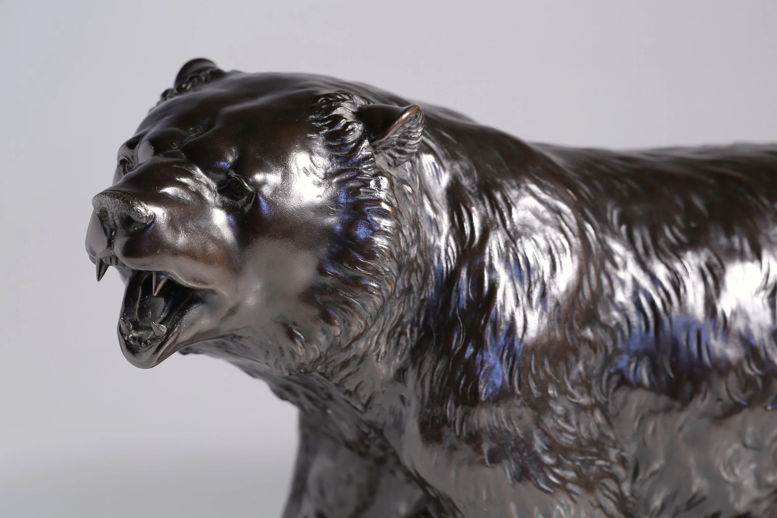 Meiji period bronze bear