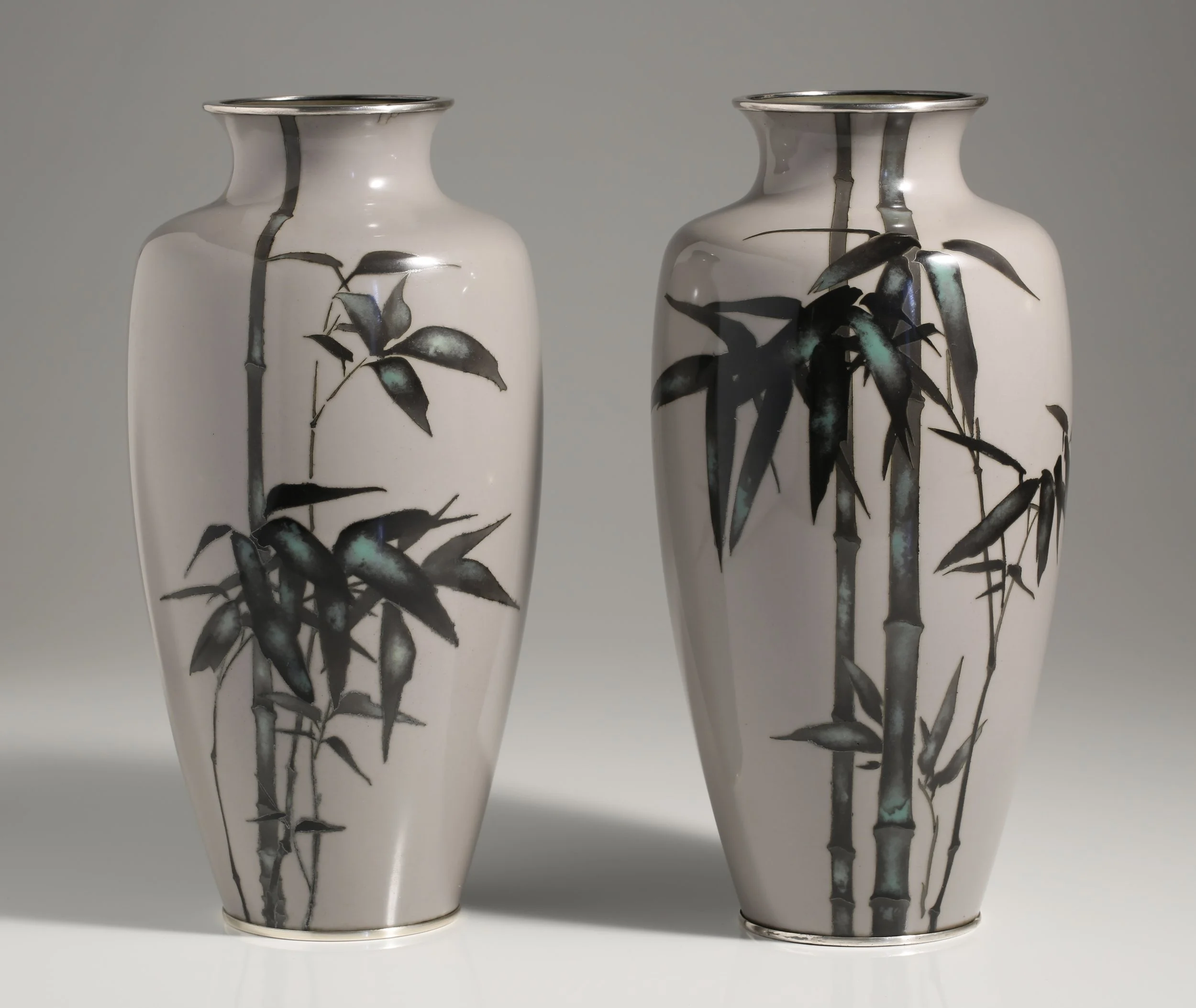 pair of cloisonné vases