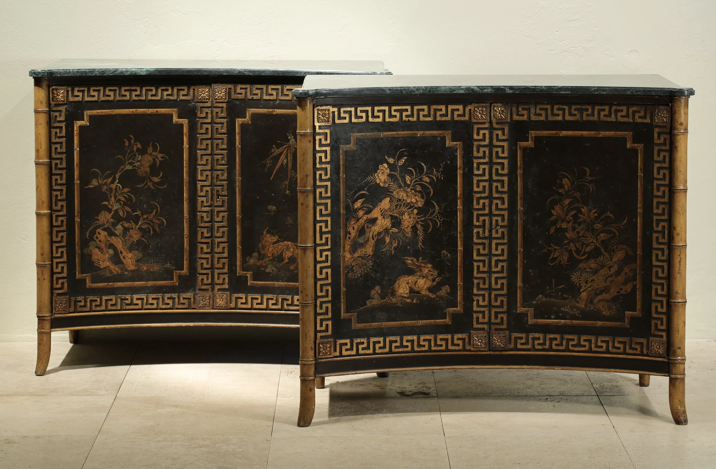 pair of lacquered commodes