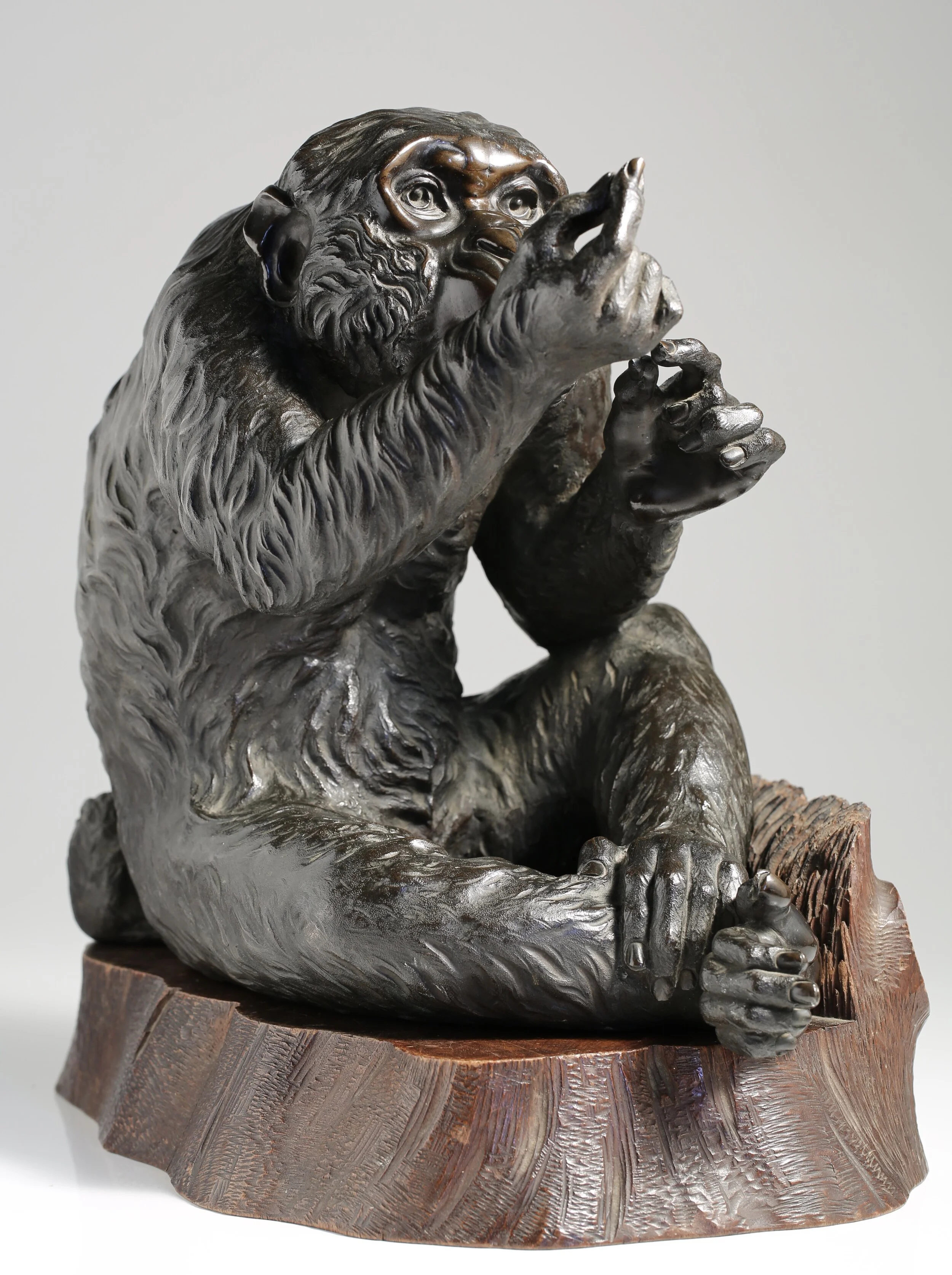 Meiji bronze monkey