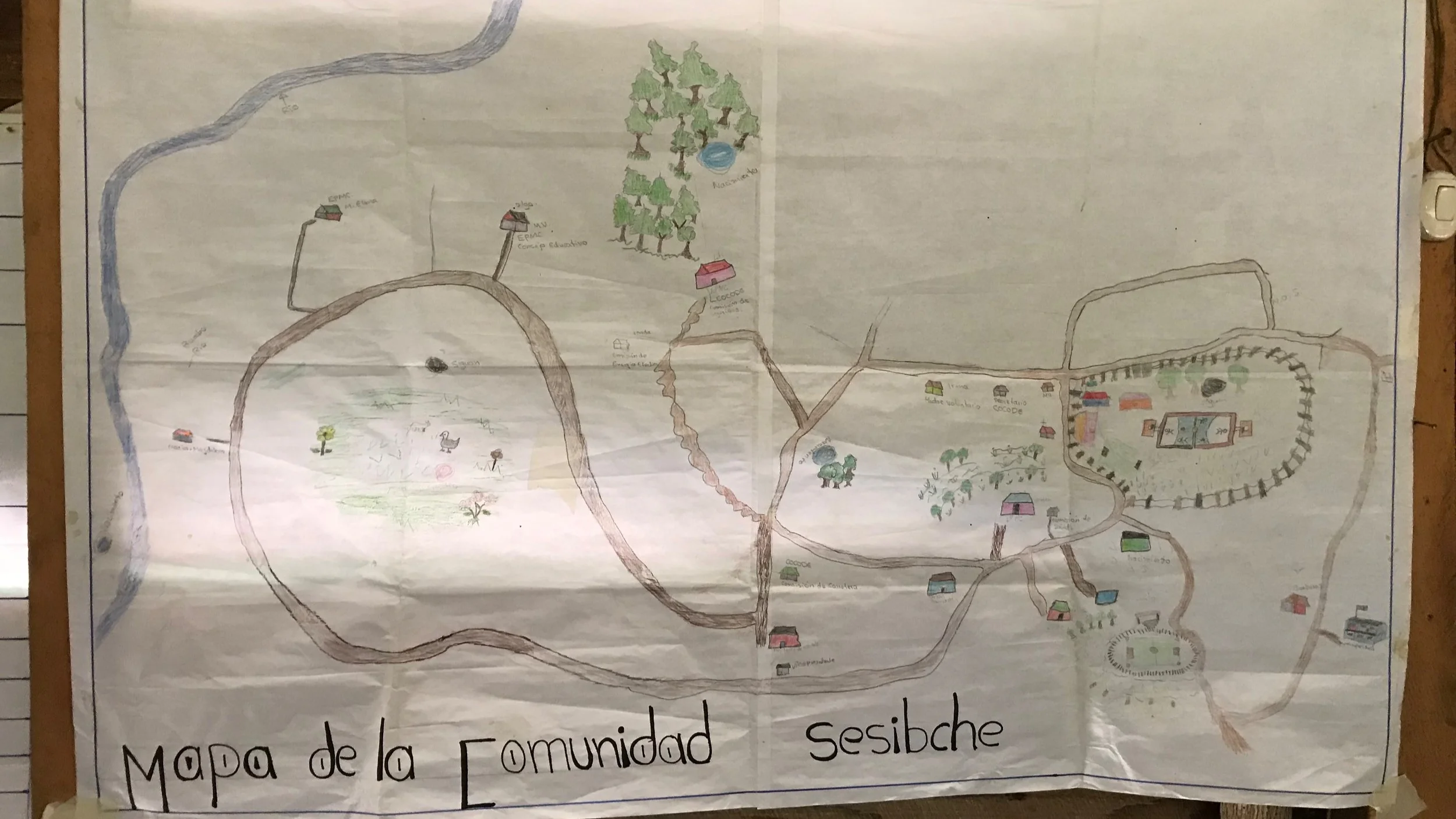 A map of the community of Sesibche.
