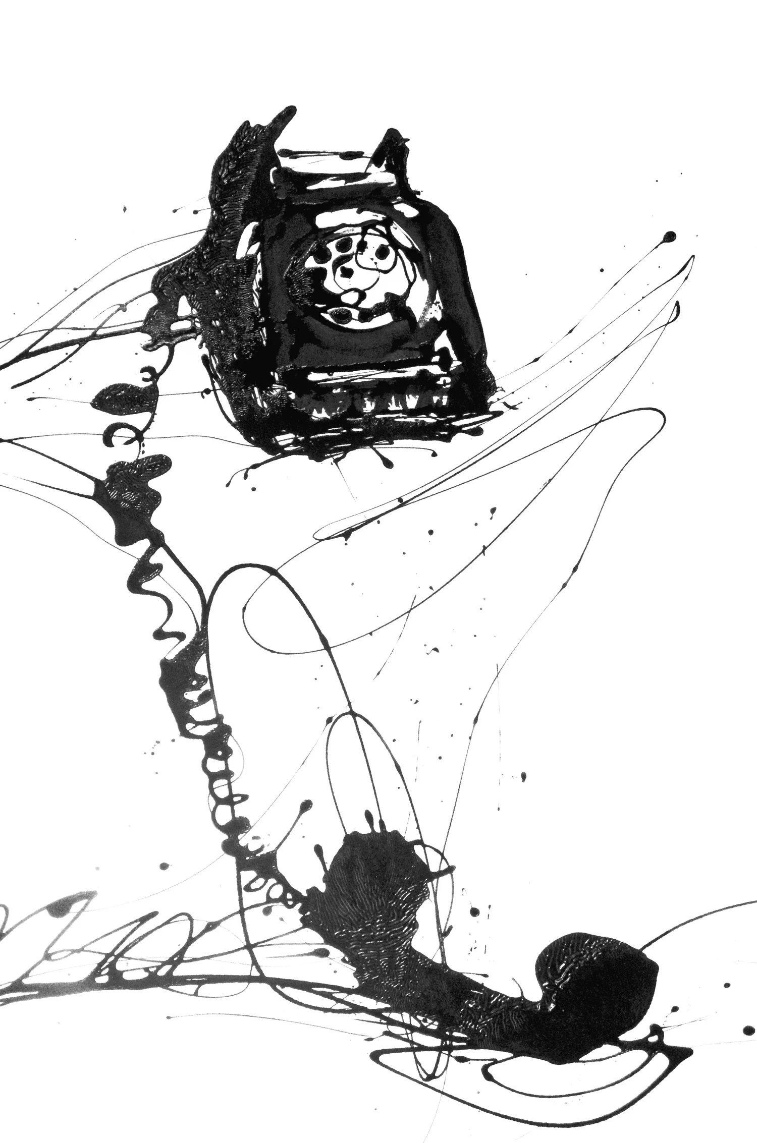 Off the Hook #1 Industrial Paint on Paper 48 x 73 cm