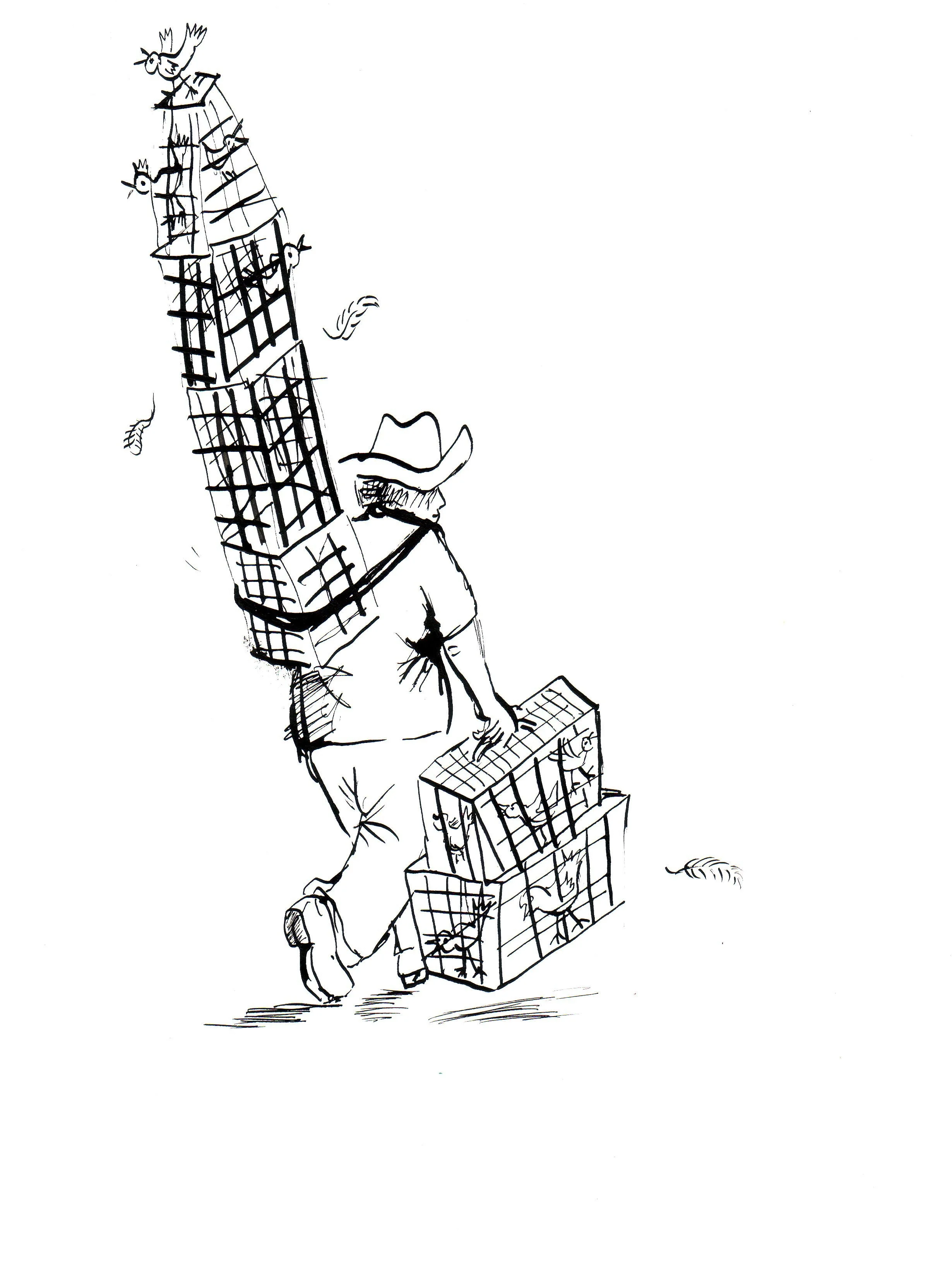 BIRD MAN Pen and Ink | 21 x 30 cm Sold (UK)