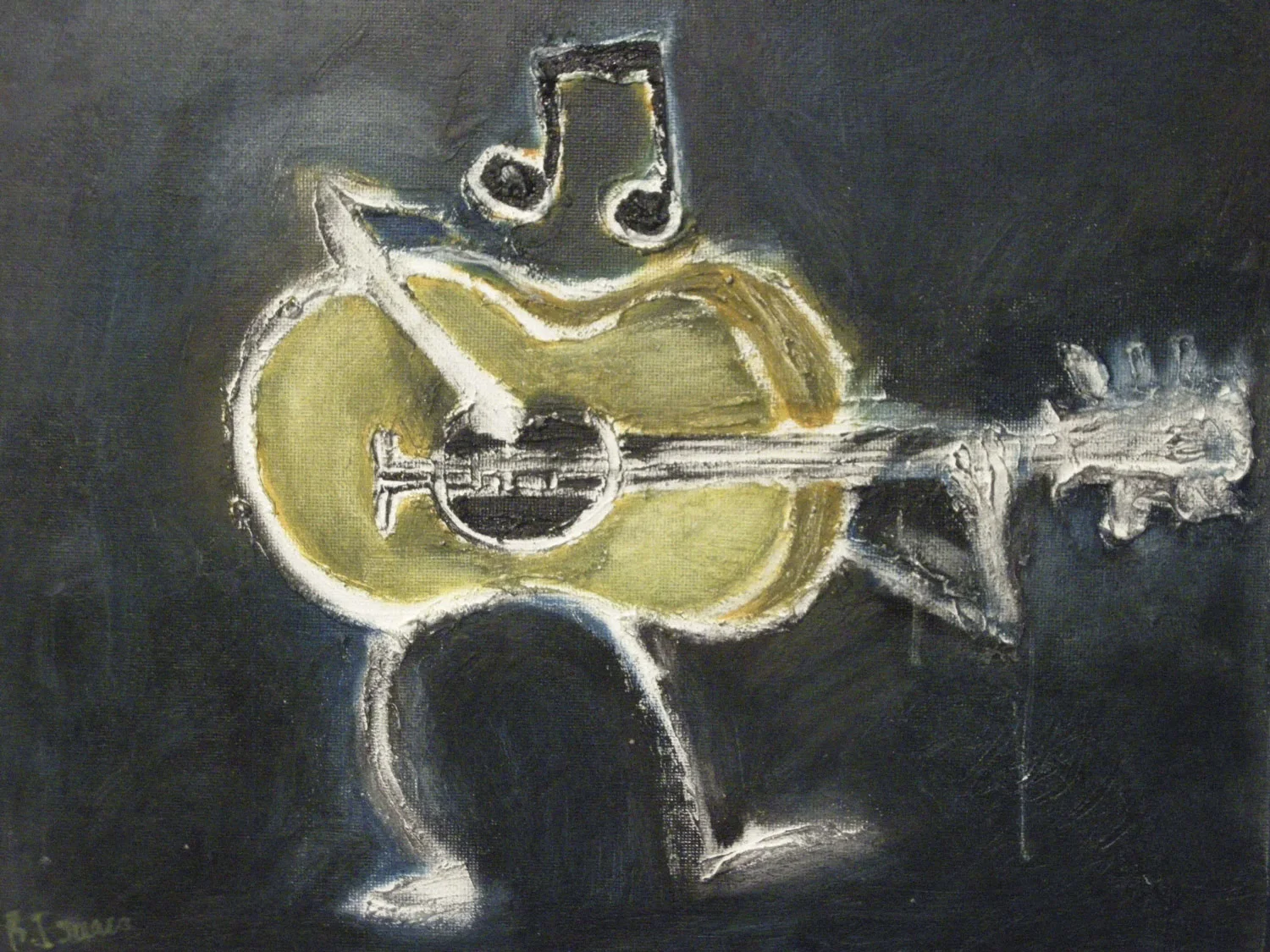 GUITARIST Oil on Canvass Board | 36 x 25.5 cm | 2009 SOLD (commissions taken)