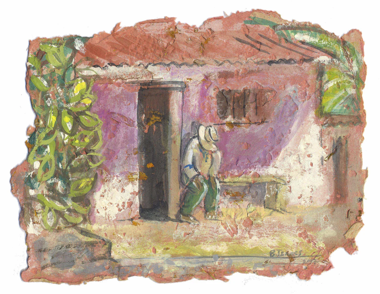 A HARD DAYS WORK Gouache on handmade paper | 41 x 29 cm | 2007