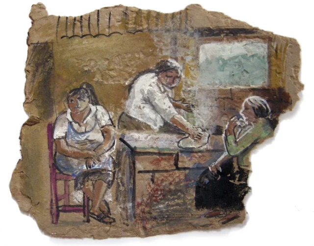 BITE OF THE BISCUIT Gouache on handmade paper | 38 x 34 cm | 2007
