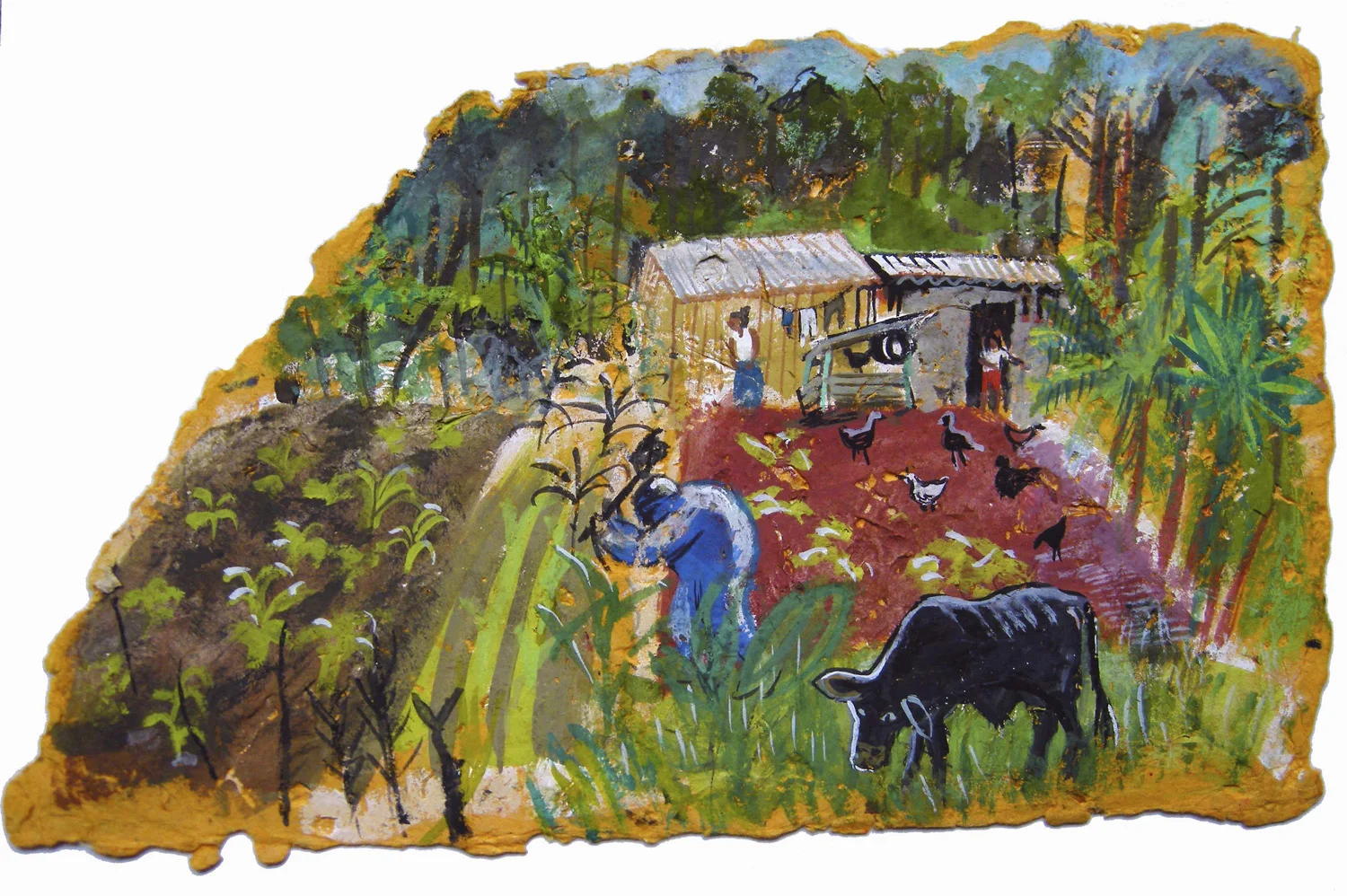 PAISANOS Gouache on handmade paper | 40 x 30 cm |2007 Sold