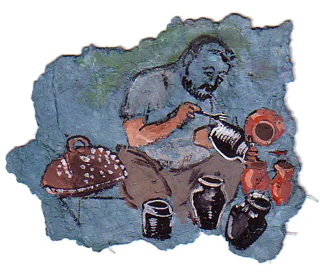 COPPER ENGRAVER Gouache on handmade paper | 22 x 22 cm | 2005 Sold
