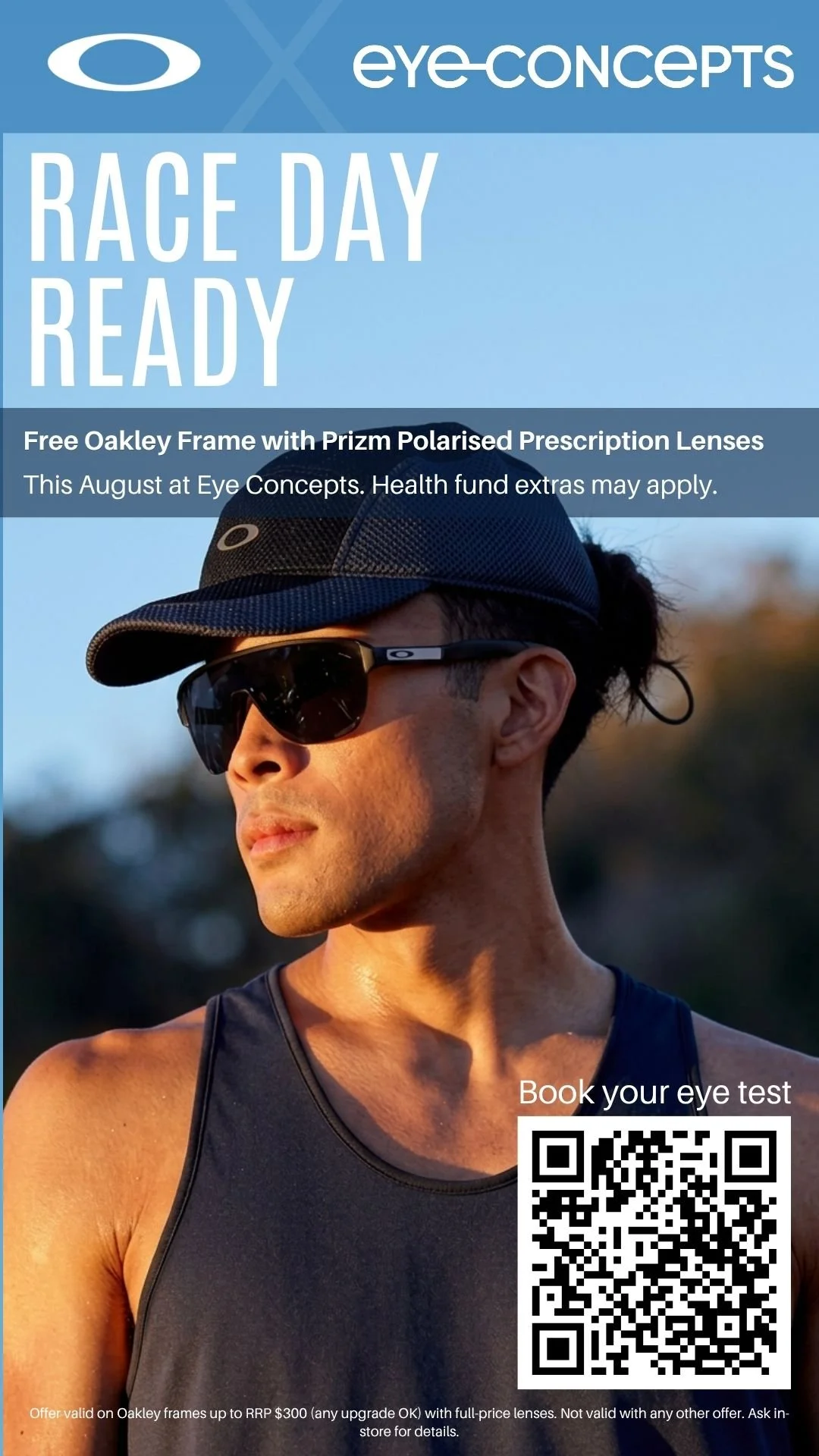 Free Oakley Frame with Prizm Polarised Prescription Lenses