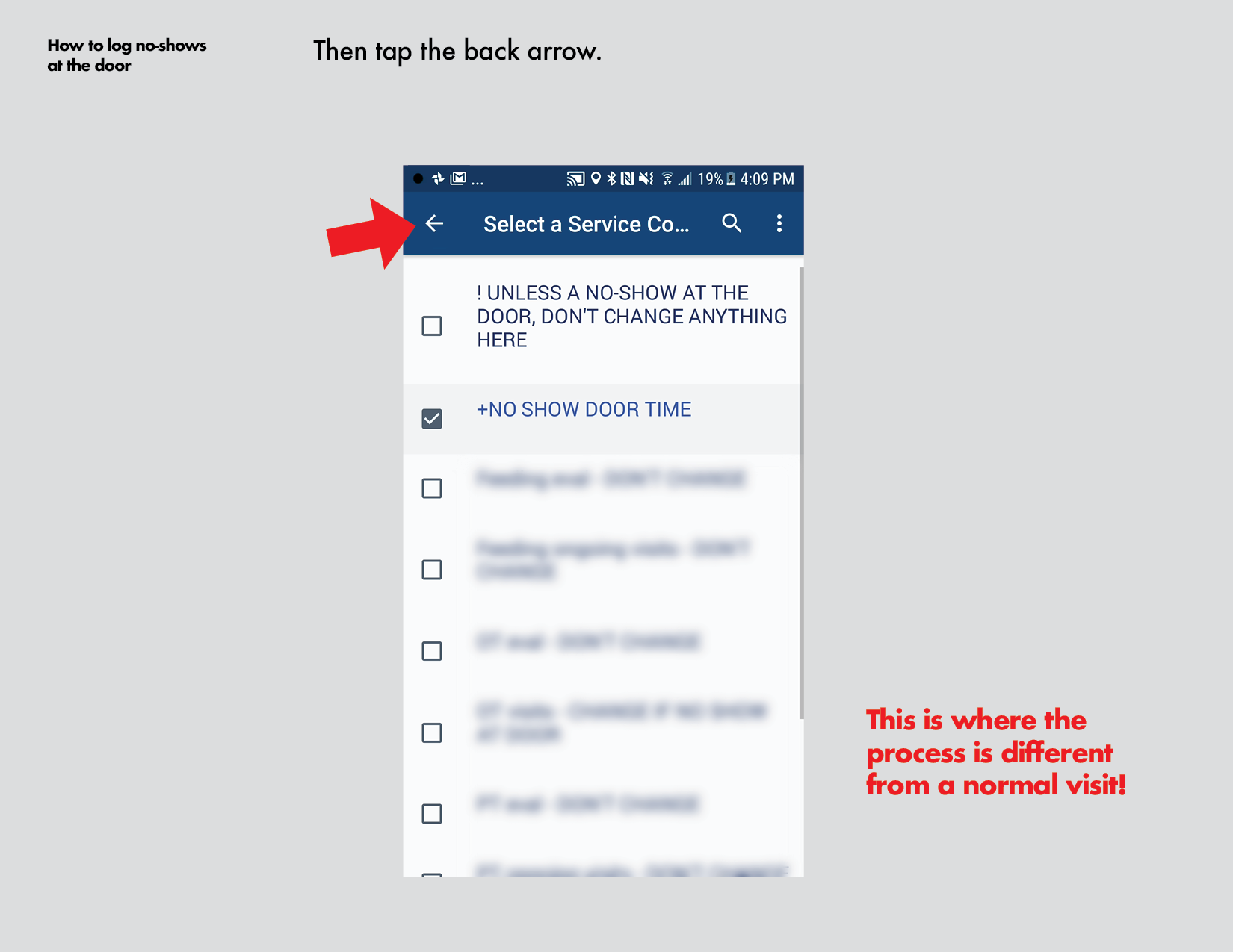 How to log no shows at the door Android2.png