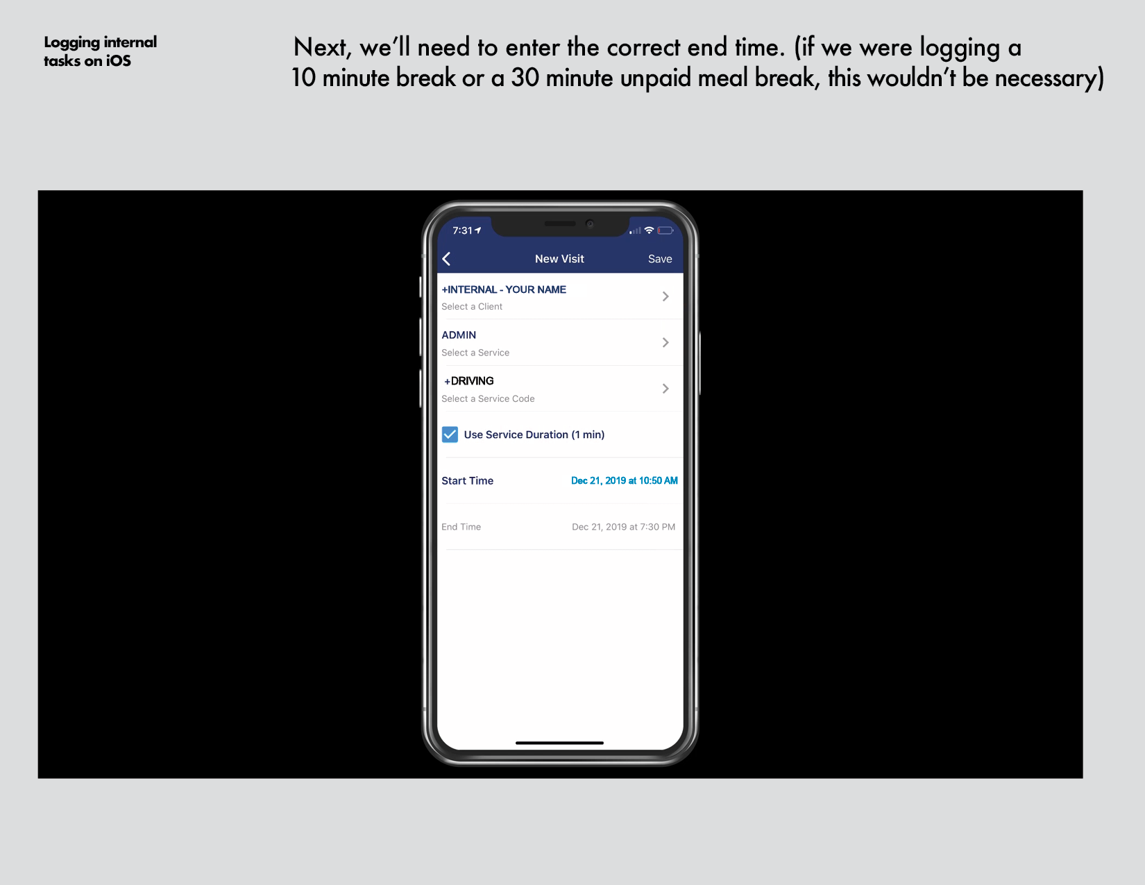 How to log internal tasks iOS12.png