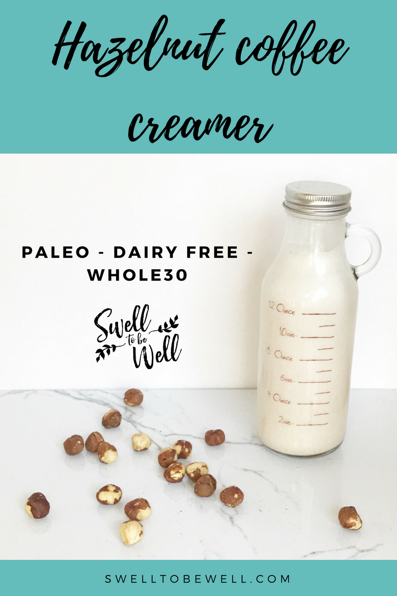 Paleo Hazelnut Coffee Creamer Swell