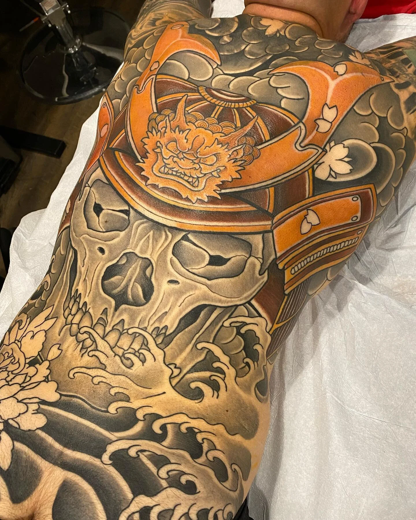 Some progress on Paul&rsquo;s back this evening.  Almost time to bring it around the front 🐍