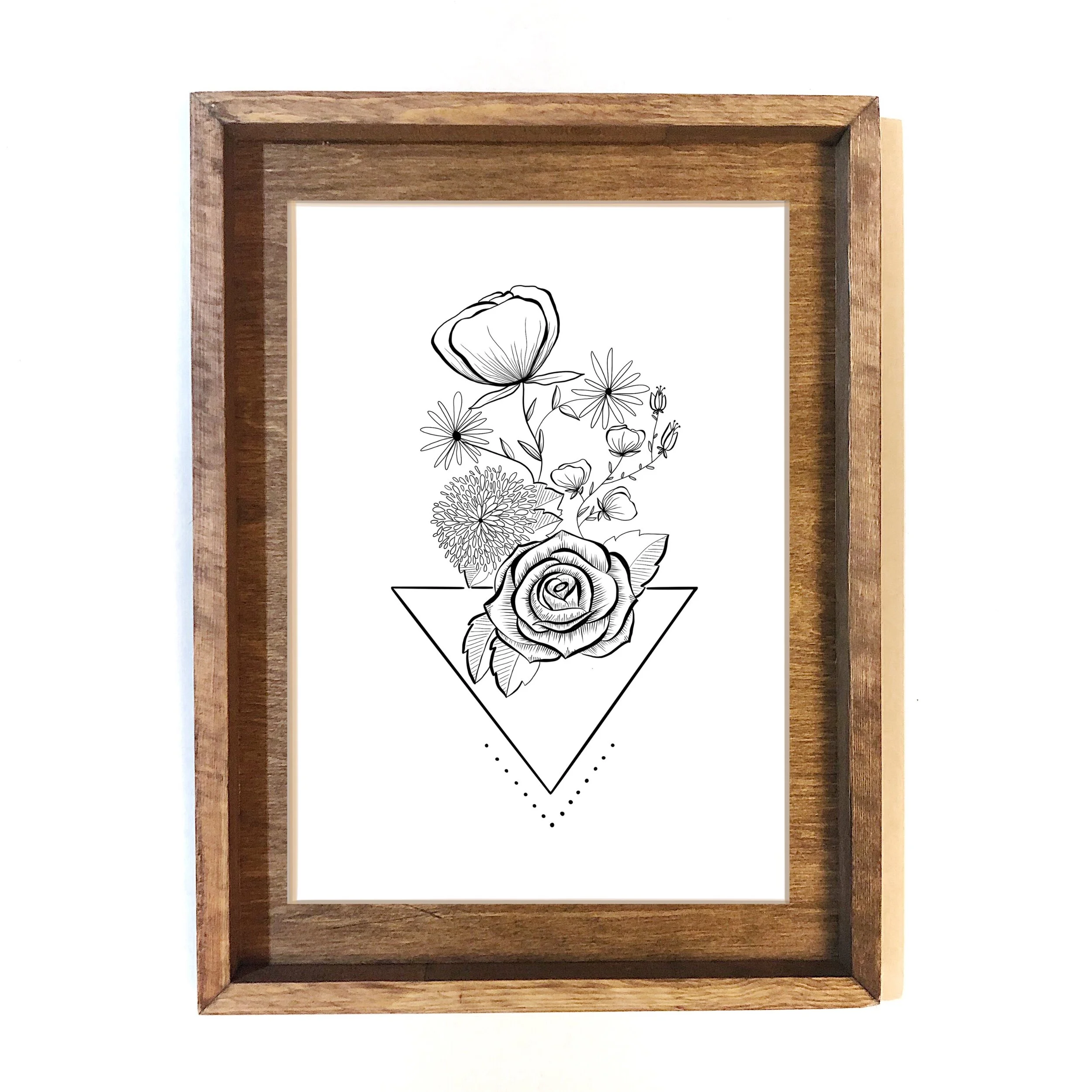 Tri Floral Black & White