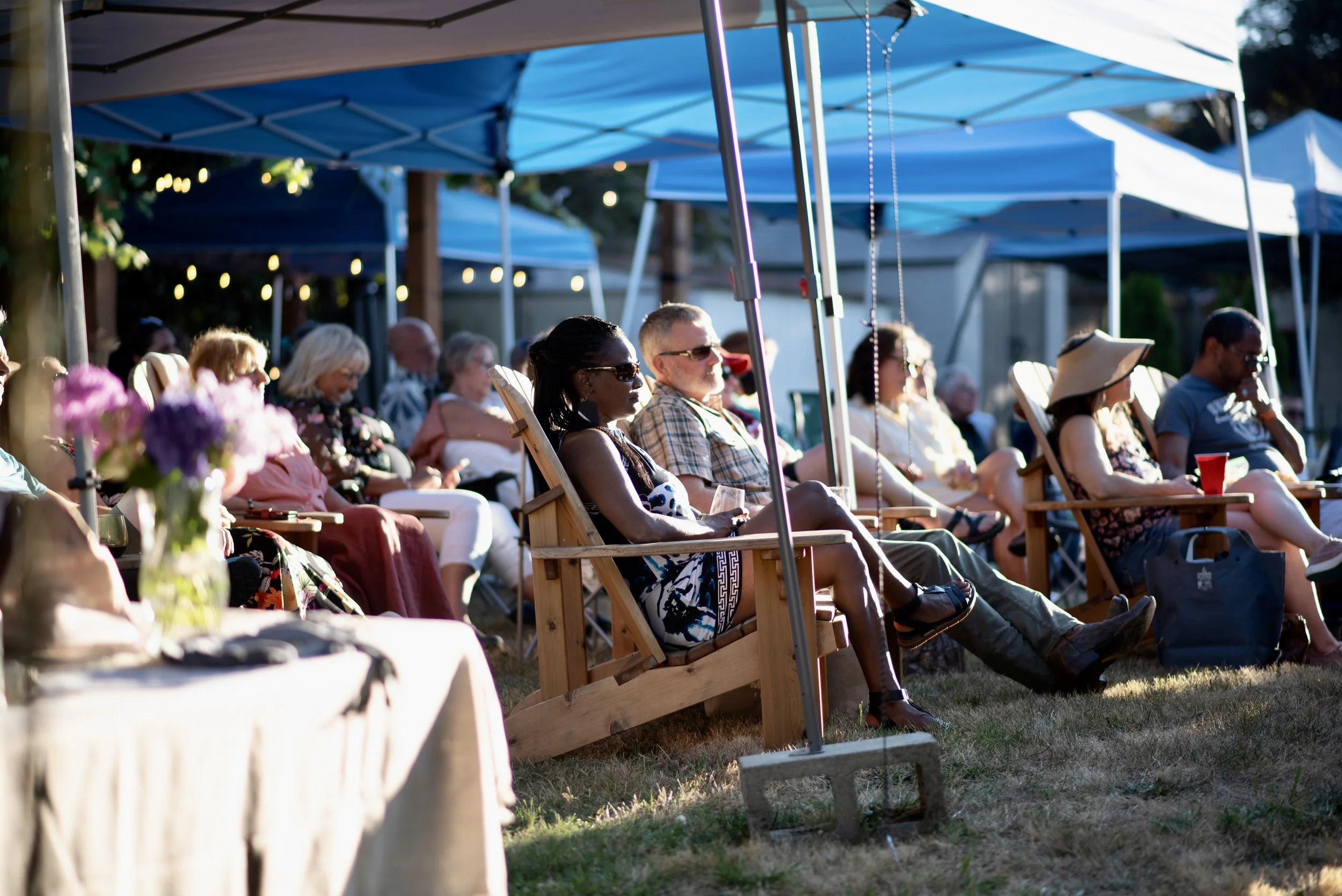 House concert audience