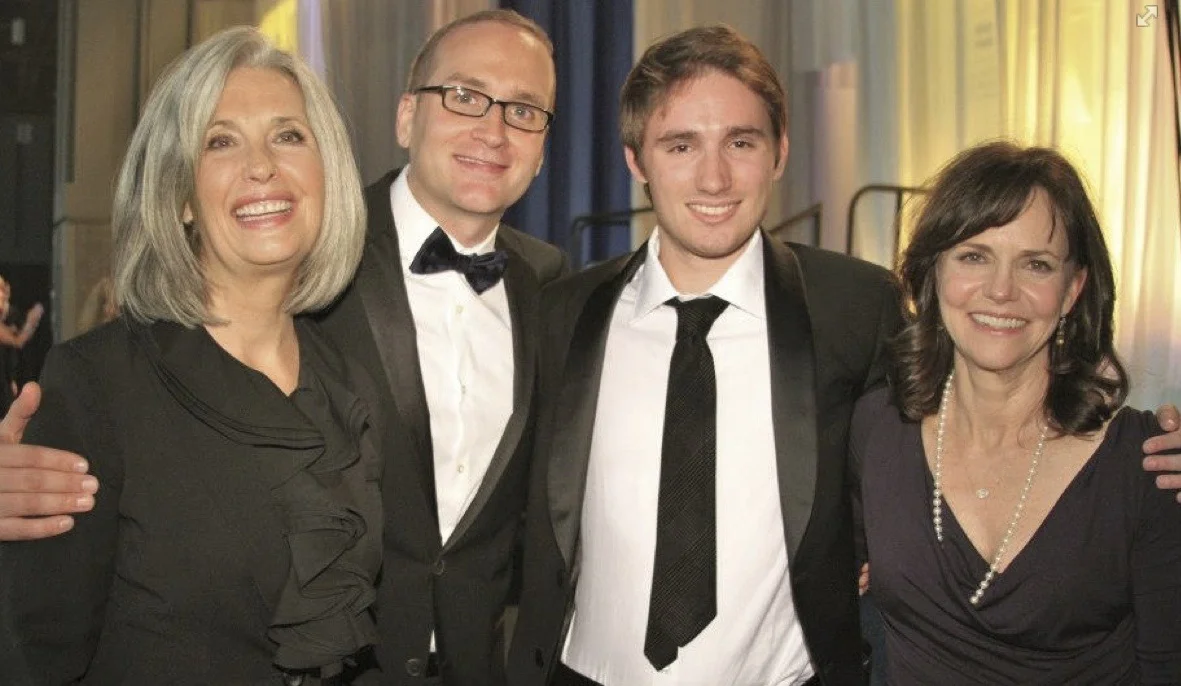 April Brown Auctioneer with Chad Griffin, Sally Field and Samuel Grierson