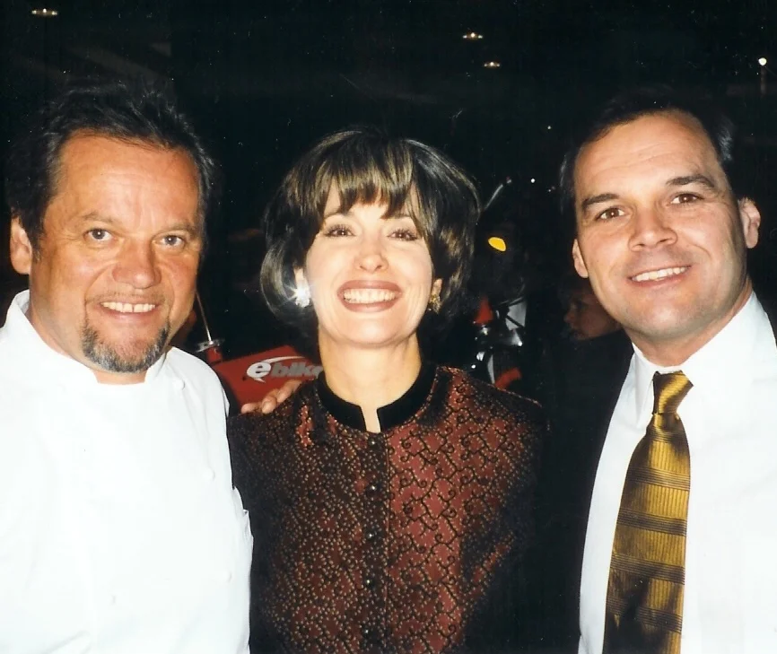 April Brown with Wolfgang Puck