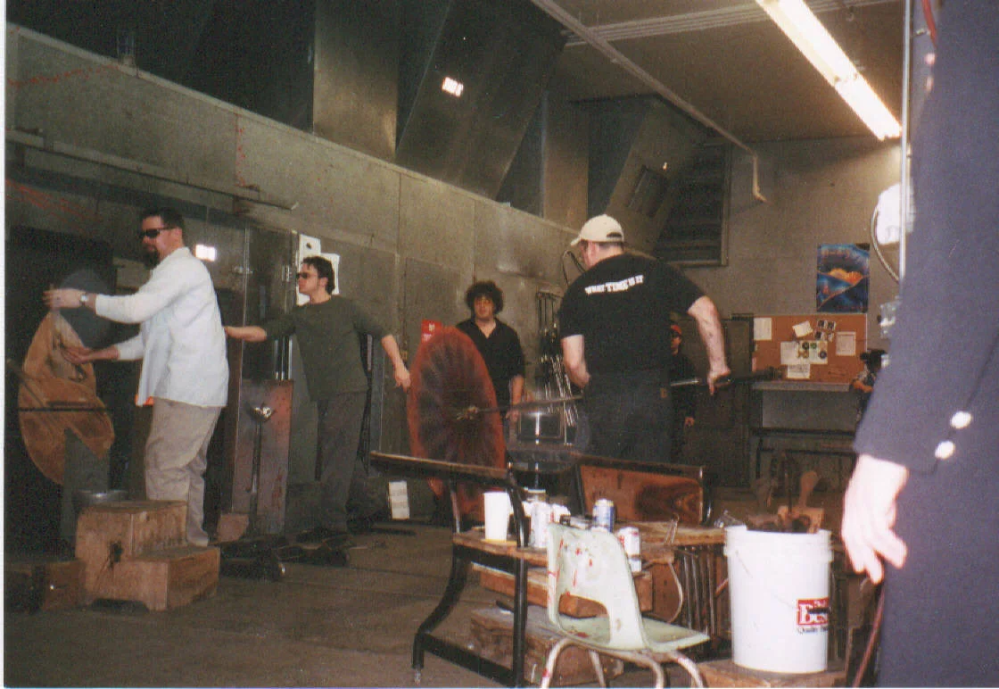 BLOWING CHIHULY GLASS FOR AUCTION