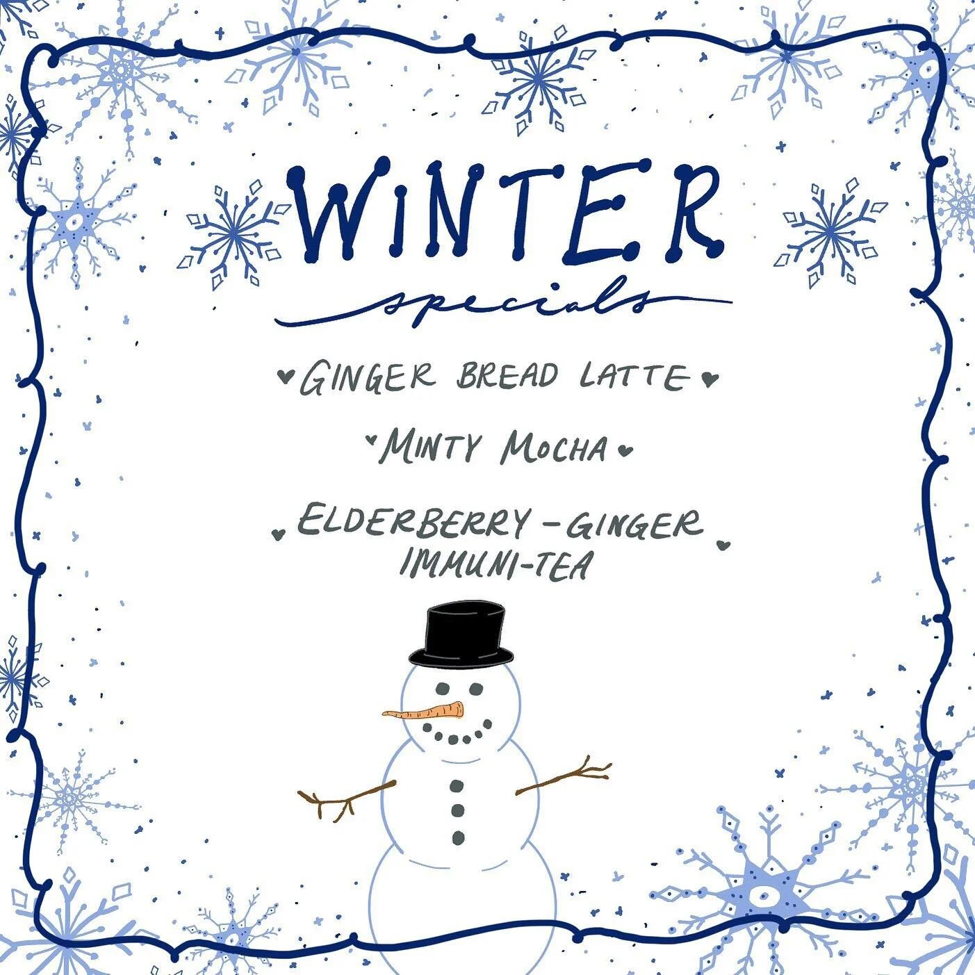Winter is here and that means WINTER SPECIALS!!! Stop in and warm up with a yummy drink :))

#amherst #cushmanmarketandcafe