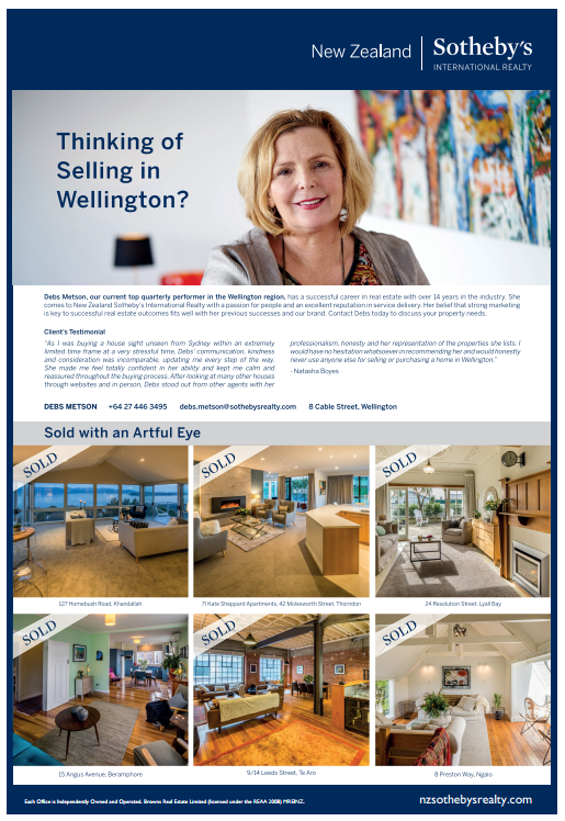 Debs Metson as featured in the Dominion Post 2017