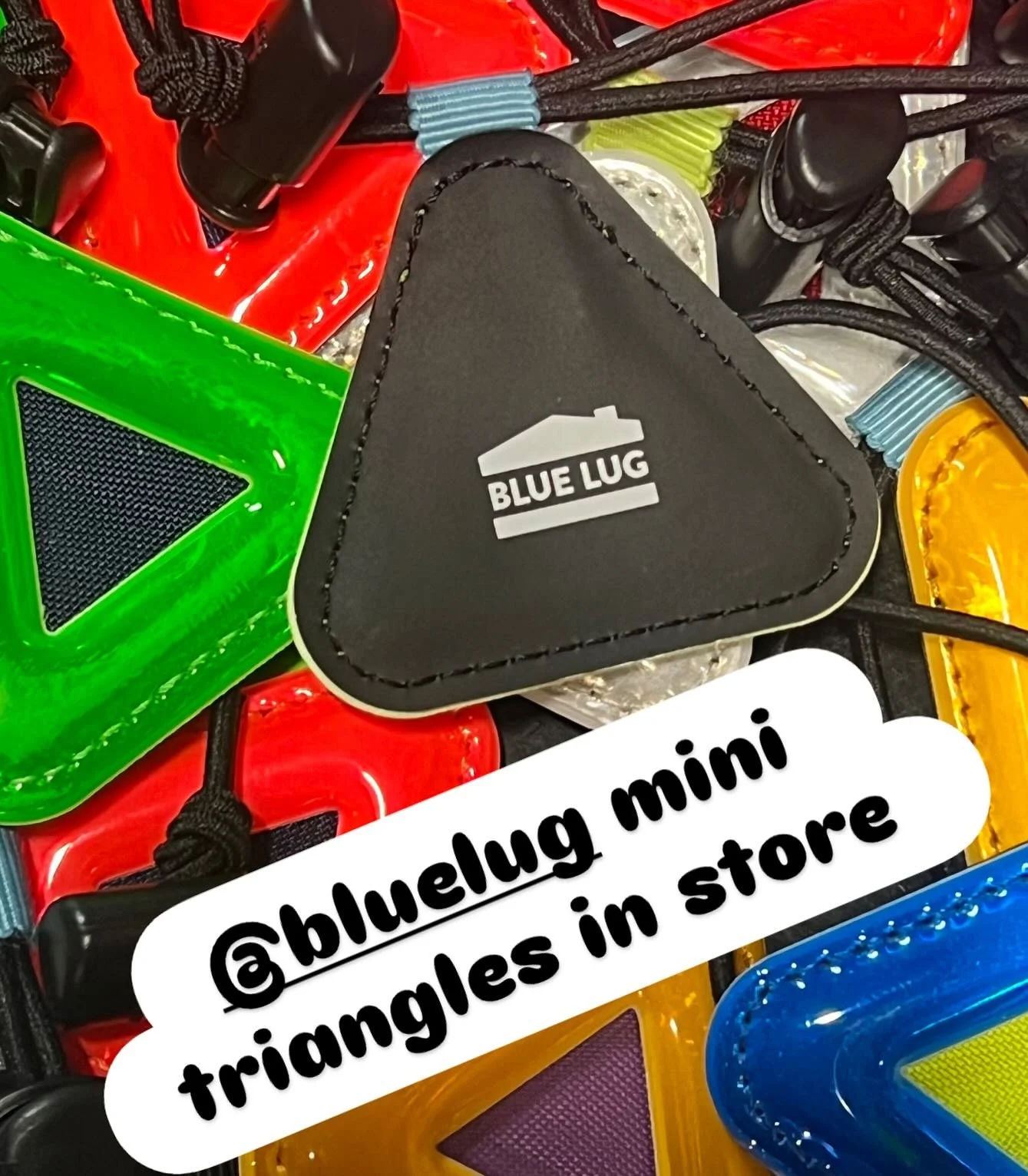 Mini Triangle Reflectors in store, assorted colours.
