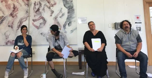 Workshopping  Pakaru  by Mitch Tawhi Thomas