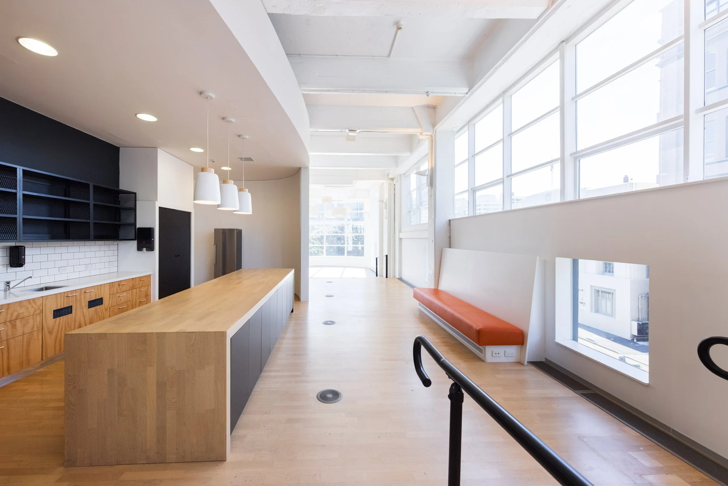 Mareikura multipurpose space - kitchen towards the bullnose
