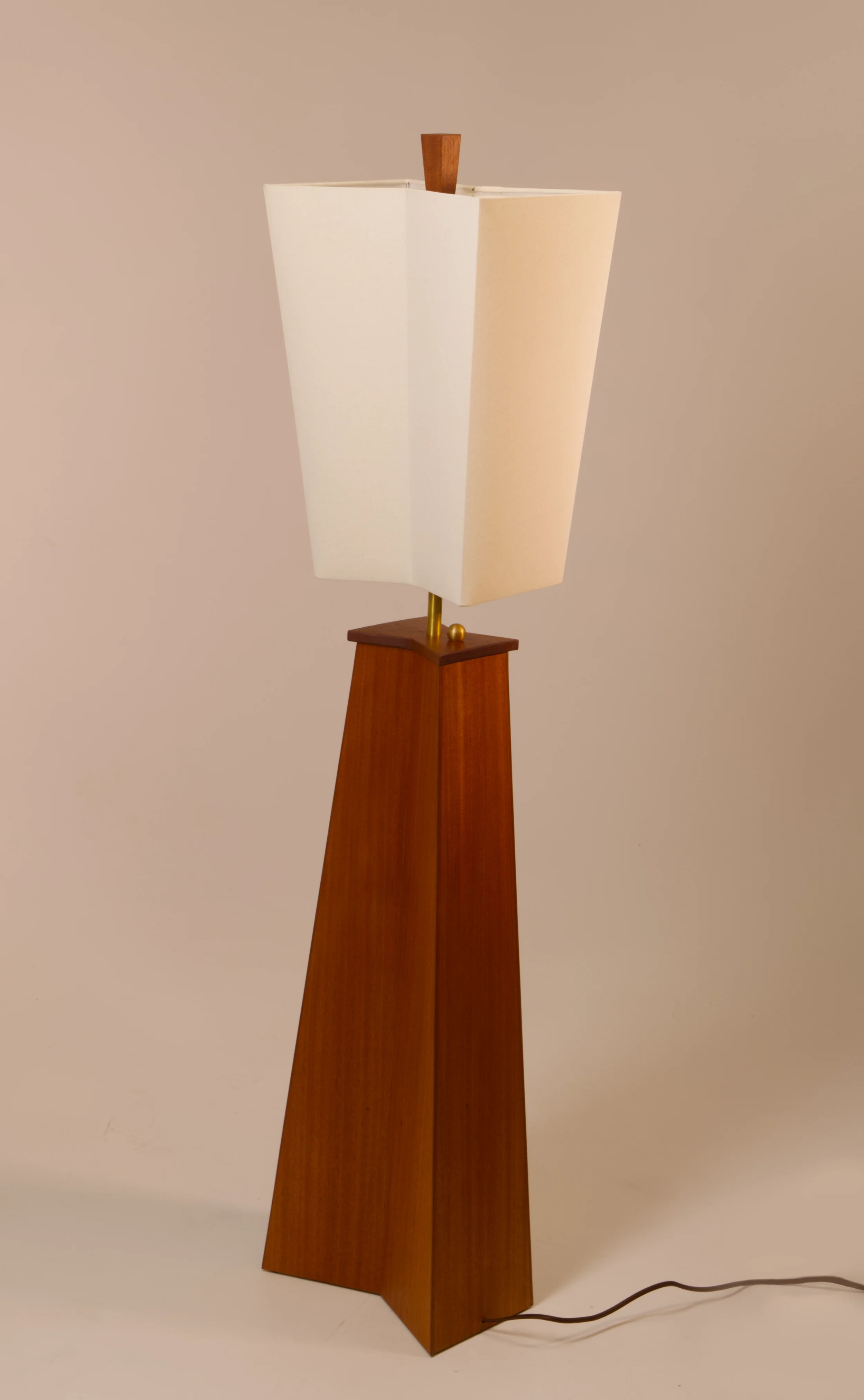Bowtie Floor Lamp Sapele Angle.webp