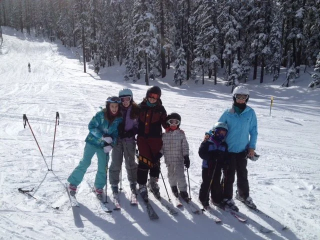 Skiing with friends and family at Mt. Bachelor