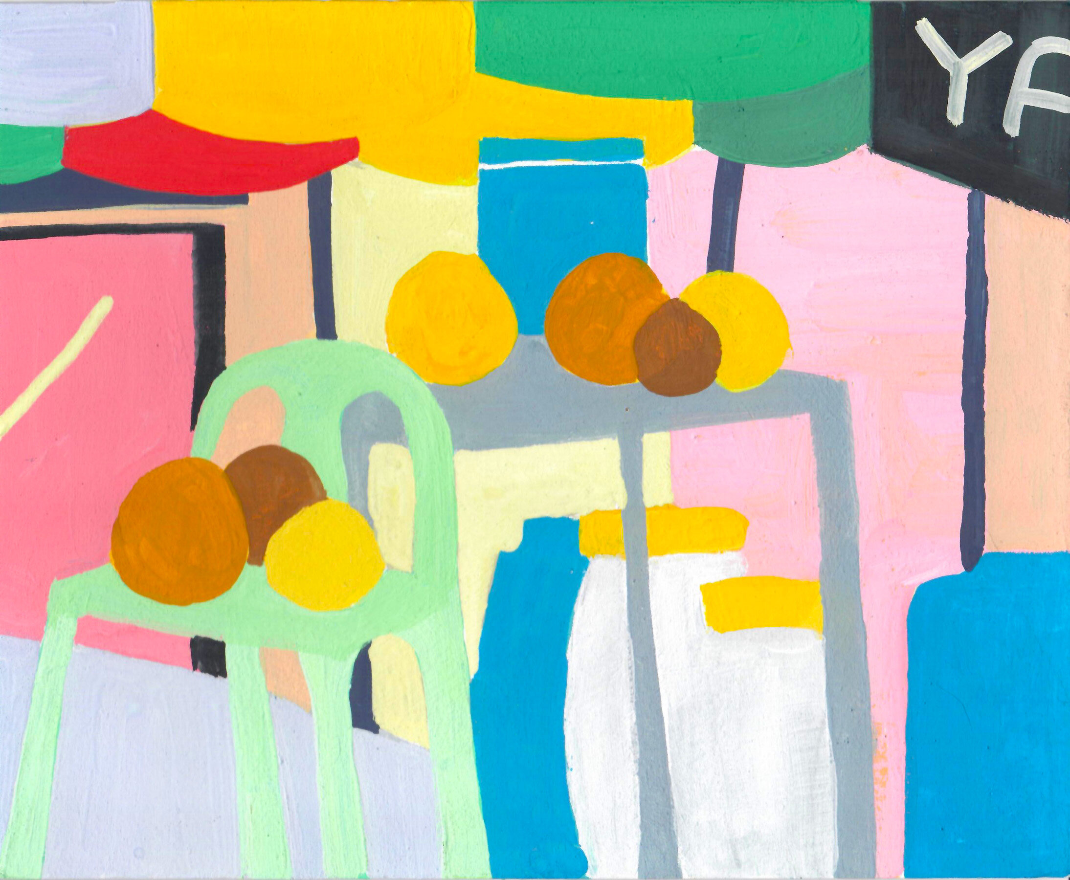 Reference Sketch 2“Fruit Stand” 2019 - A painting study from a 2018 family reunion in the Philippines.