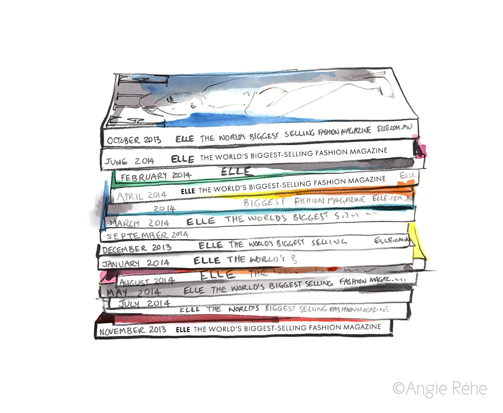 Elle magazine Stack