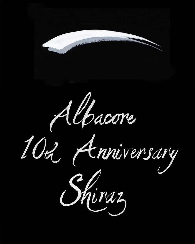 Albacore Shiraz anniversary label