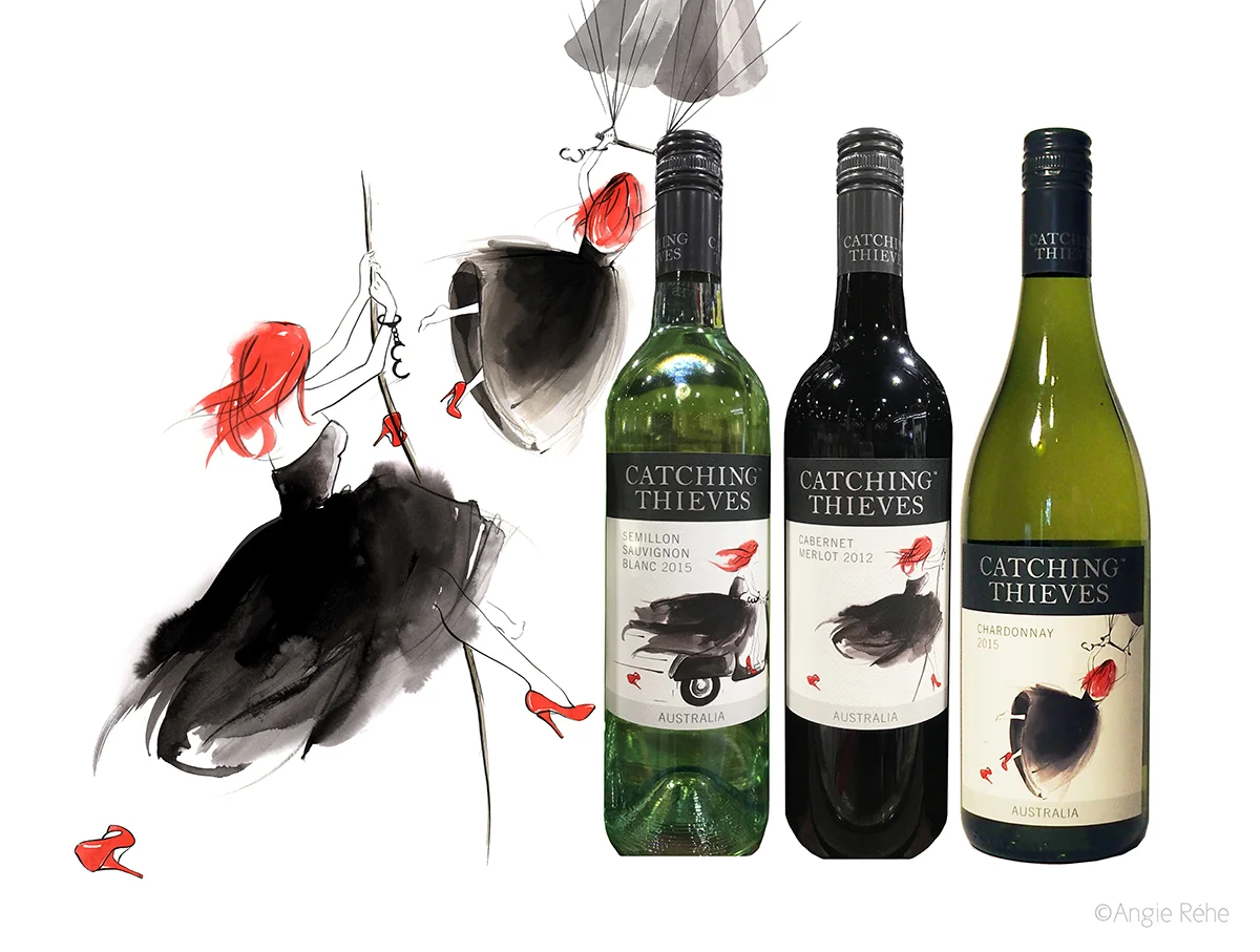 Catching Thieves wine labels