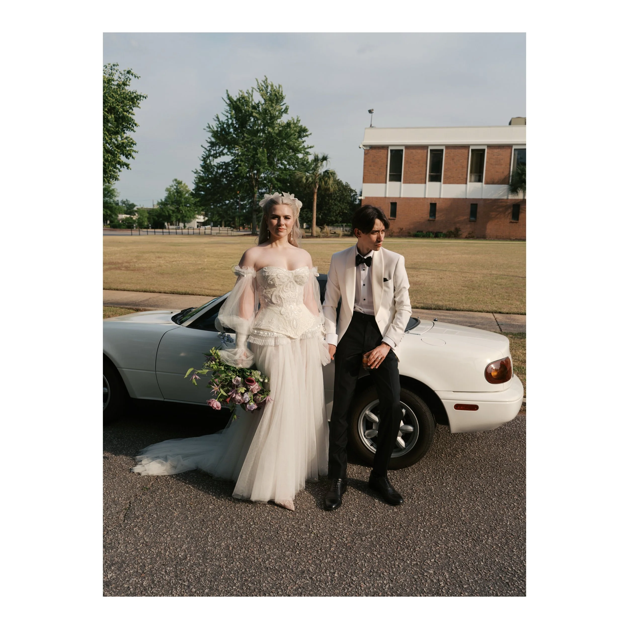 // anyone else suddenly wants to buy a Miata now? With the ultra cool Reagan &amp; Jackson.

Planner:&nbsp;@amoi.weddings
Photographer:&nbsp;@stephenatohi
Cinematography:&nbsp;@milesfilmco
Venue: Seibels House and Garden
Florals:&nbsp;@carolinablosso