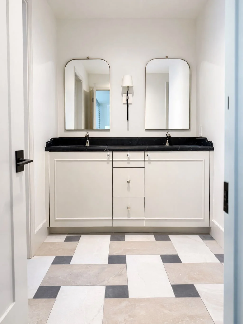 From single sink to double the function.

This bathroom started with a single vanity that just wasn&rsquo;t cutting it for everyday life. By reworking the layout, we transformed the space into a double vanity that works as beautifully as it looks.

T