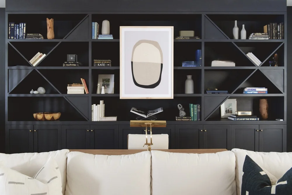 Moody, Multitasking Home Office and Library | Savvy Interiors | San Diego