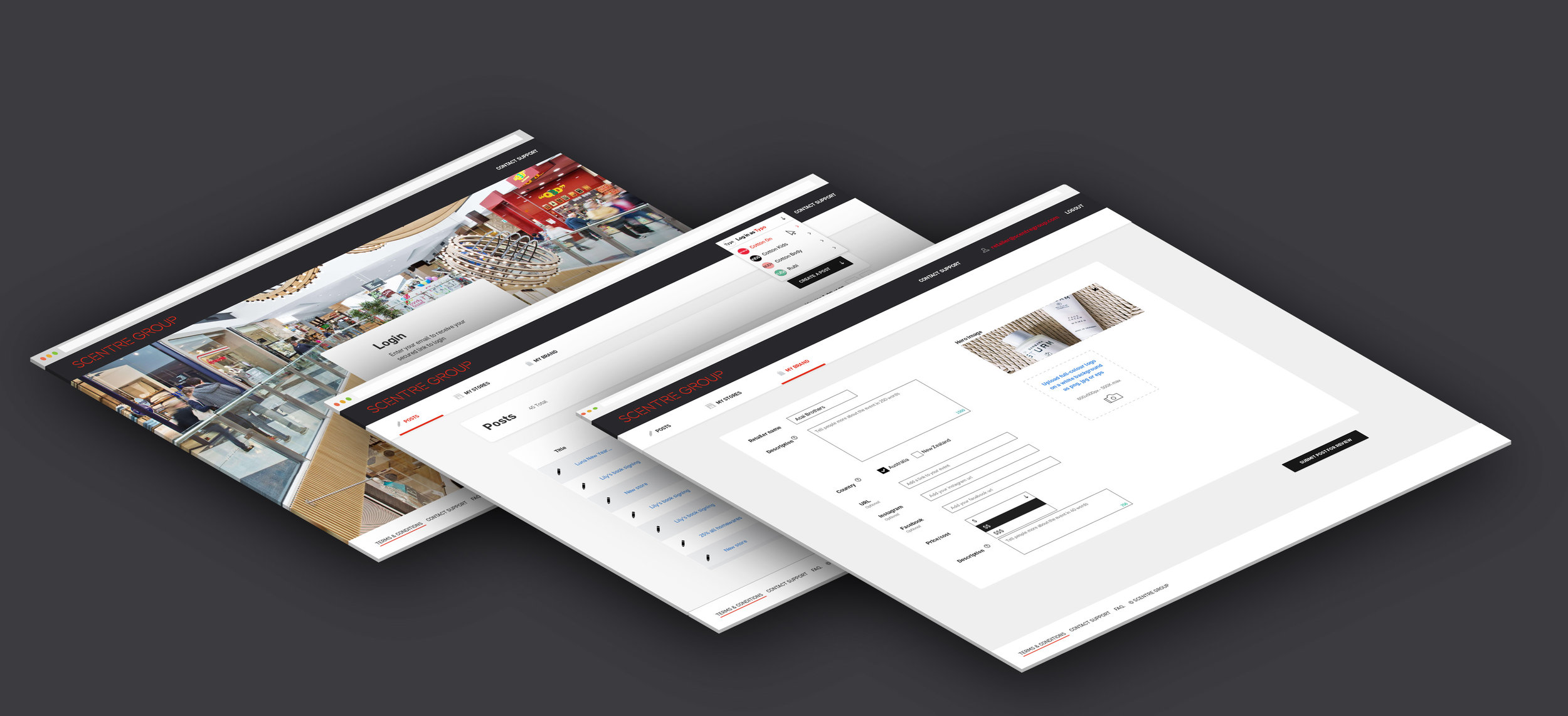  From a retailer perspective, the NEW ScentreGroup Portal was about giving them a platform on which to shine and bringing their content and energy to life (vibrancy).  A digital storefront that provides the opportunity to present the essence of their
