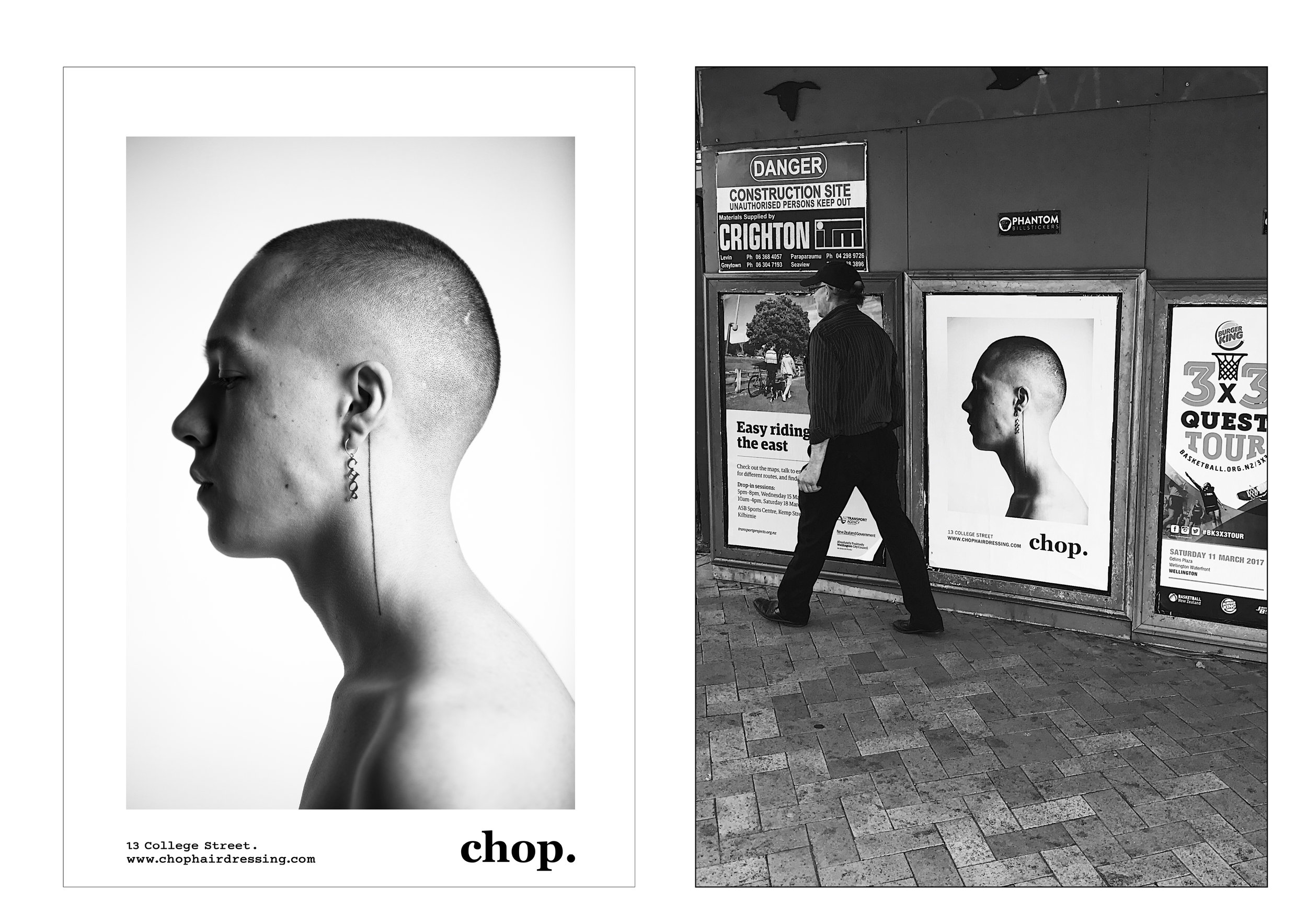  Street poster lay-ups for Chop 16 campaign 
