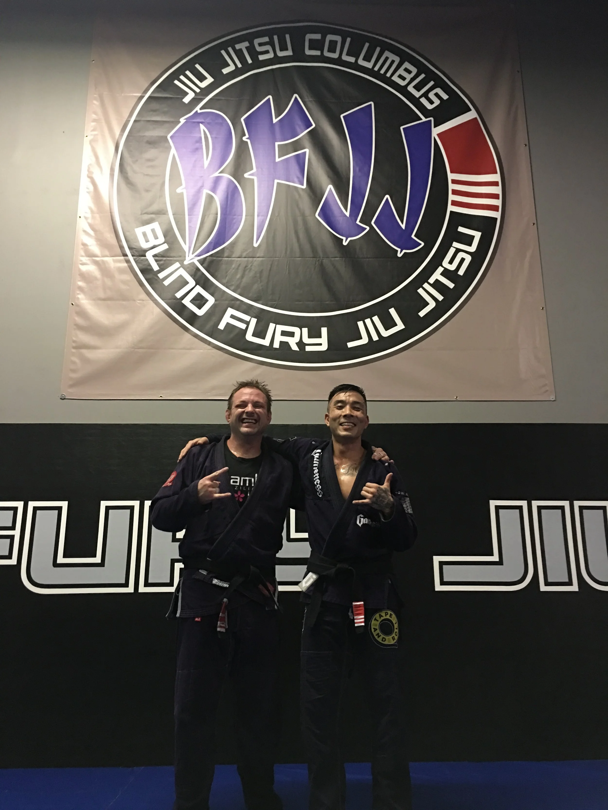 Jason Keaton and Prof. Kenny at Jiu Jitsu Columbus