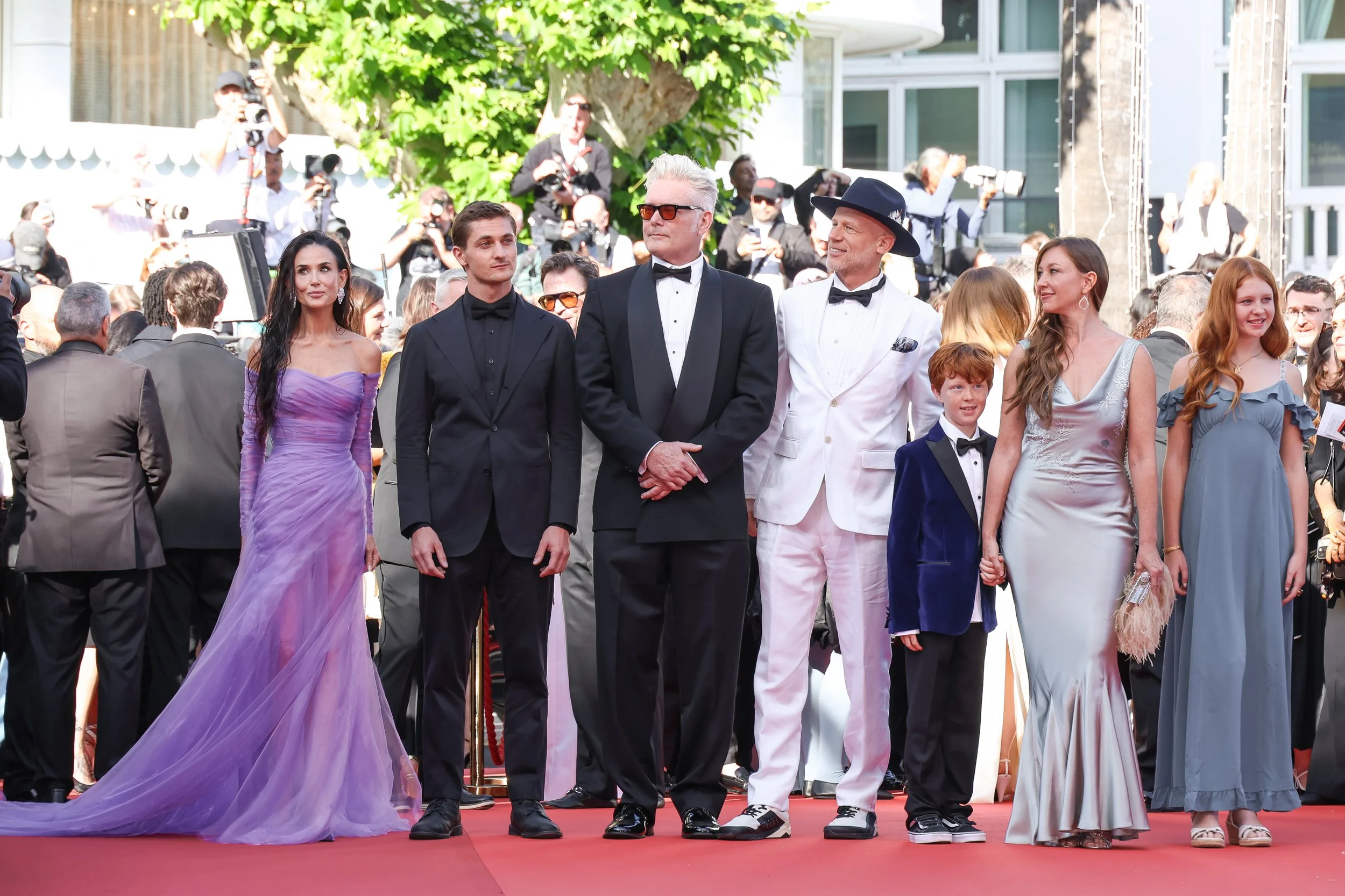 'Groundswell' narrator Demi Moore at Cannes 2026 with Director of Photography Joaquim Adrià Pujol, Writer Johnny O'Hara and  the film's directors Rebecca Harrell Tickell and Josh Tickell.