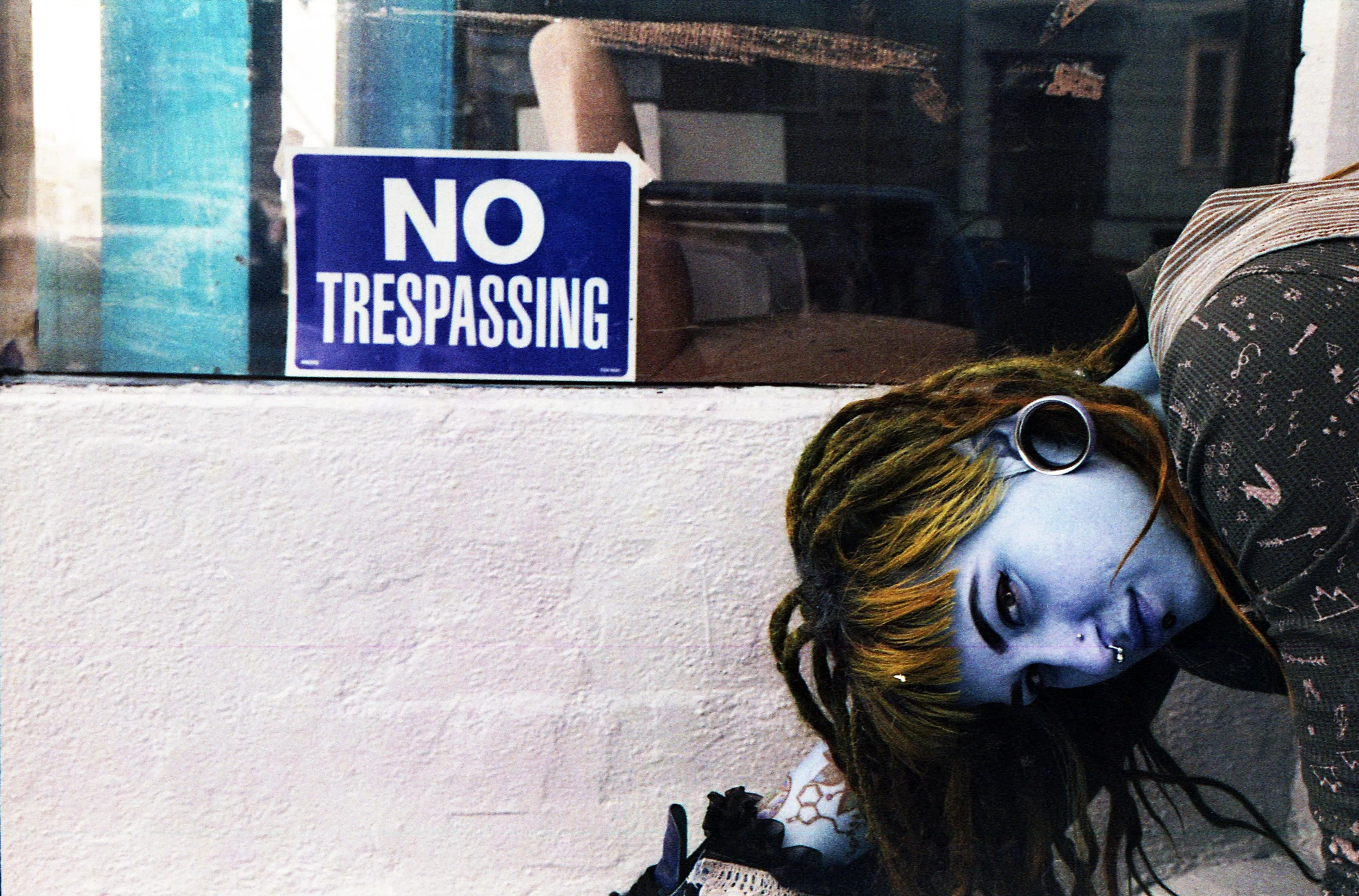 Blue Smurf No Trespassing.jpg