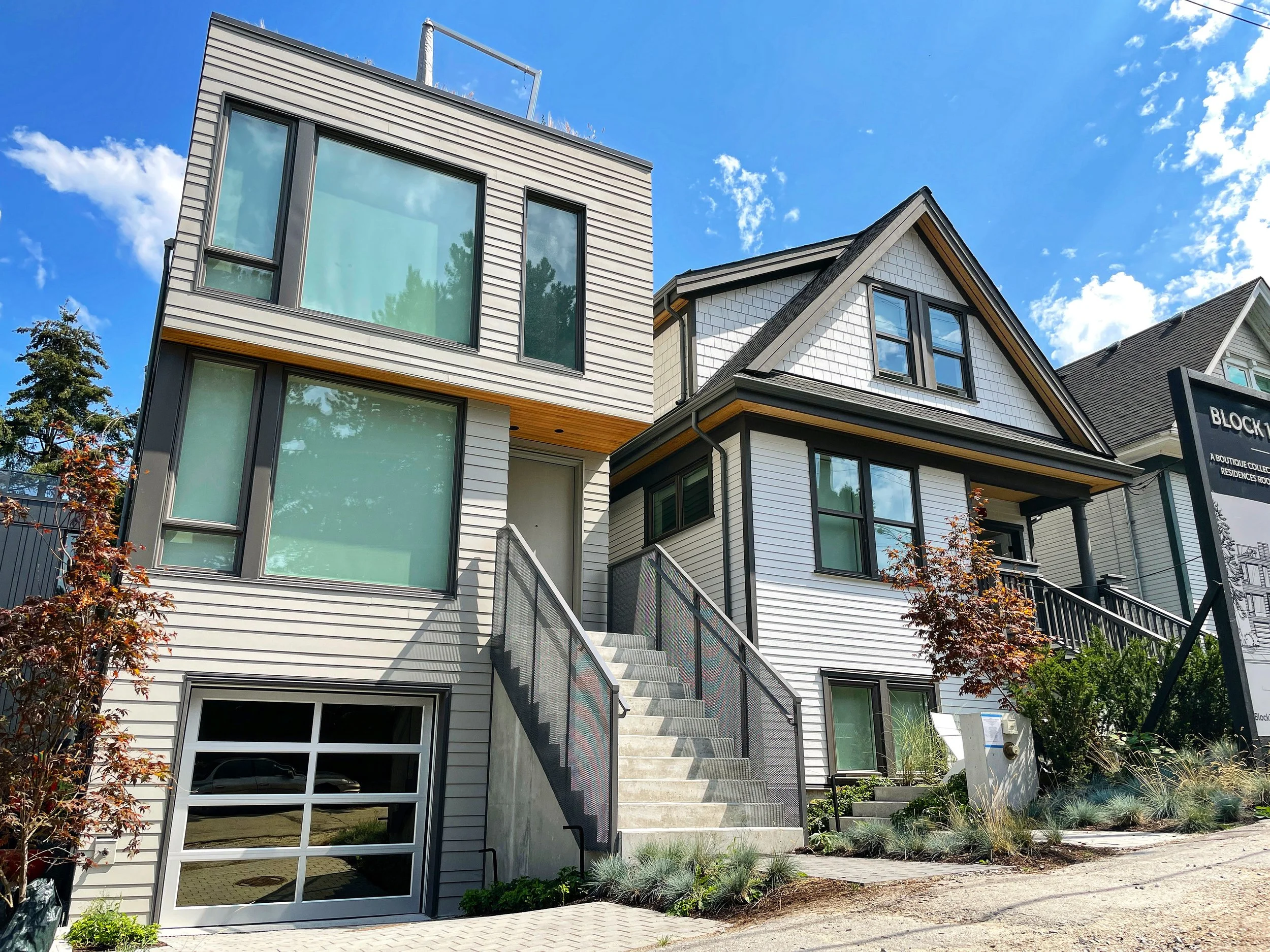  9 Residential units including 3 unit character house conversion with concrete underground parkade 12,800 SF 