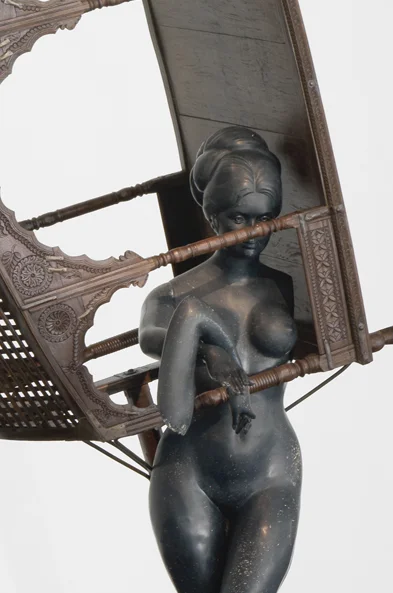 News | November 2014 | Bharti Kher unveils a new ensemble of sculptures at Hauser & Wirth Zurich Artdaily For her first exhibition at Hauser & Wirth Zürich, Bharti Kher unveils a new ensemble of sculptures that have been growing in her studio over the last few years. In line with earlier studio practice, Kher assembles, juxtaposes and transforms found objects that are witness to their own histories. Wooden wheels and architectural remnants, mannequin body casts and pillars all clash in mis-en-scene of dystopia and grand orchestration. More.