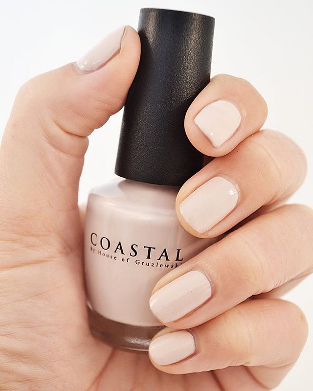 Coastal nail polish colour Bells Beach // Available via website under collection 'Sand Pastels' 💅🏻💕 #coastalbyhouseofgruzlewski #bellsbeach #eco #nailpaint