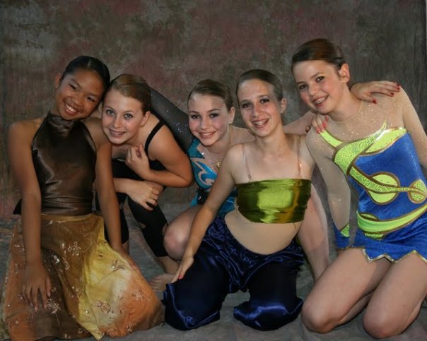 Our gymnasts showing off their costumes