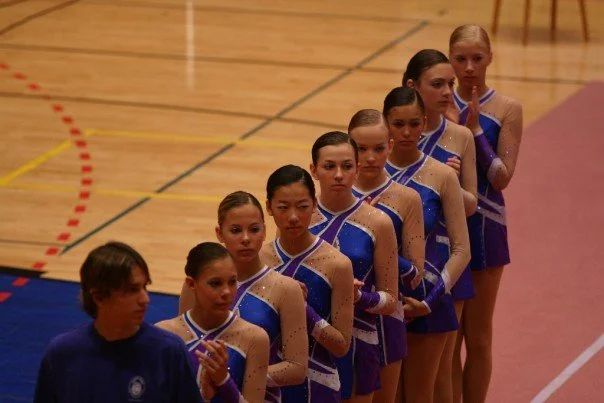 AGG Team competing in the Czech Republic - with Kerstin Koop, Katriina Isberg , Esther Chi , Christina Koop, Ashley J. Hassard , Nina Dobrev, Dasha Lukashova , Stephanie Koop .2014
