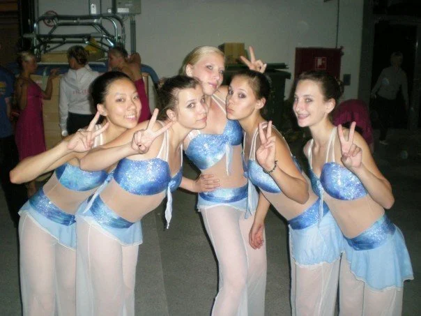 World Gymnastrada in Austria - with Michelle Hankin , Esther Chi , Nataliya Murzenko , Dasha Lukashova and Stephanie Koop .Performing at the TATTOO festival in Virgina 