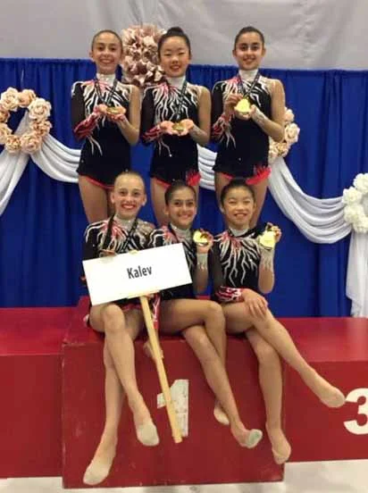 Kalev's Novice Group at the Provincials 2016 (members: Valentina, Melody T, Sonya, Bobbi, Jasmine and Melody C).