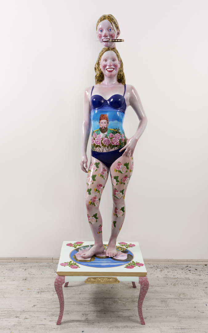 I Can't Reciprocate Your Feelings Osman III, 210x60x60cm, oil on resin and wood, 2016