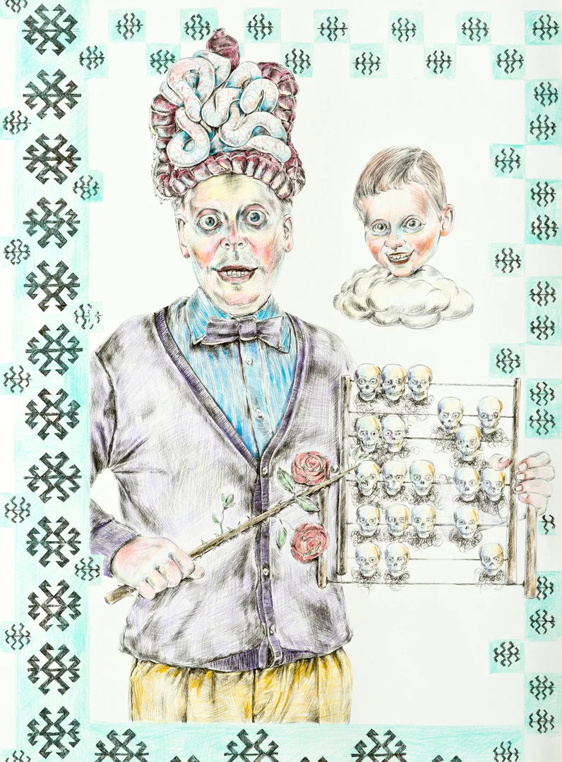 Büyü de Büyü V, 70x50cm , Ink Pen And Colored Pencıl On Paper, 2014 (Private Collection)